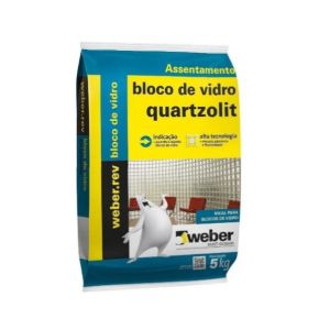 ARGAMASSA BLOCO DE VIDRO BRANCO 5 KILO