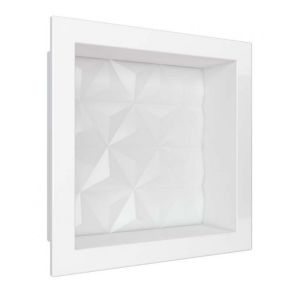 NICHO PARA BANHEIRO 30X30 BRANCO TEXT REF. 89972 PROMO10