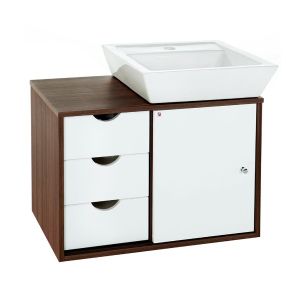 CONJUNTO BANHEIRO MDF SAFIRA 60 BRANCO REF. 87234 PROMO10