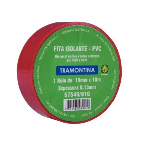 FITA ISOLANTE VERMELHA 10 MTS X 19 MM PROMO