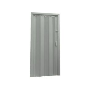 PORTA SANFONADA 62 X 210 CM PVC CINZA CLARO PROMO